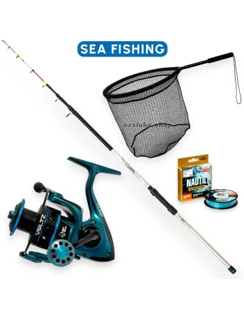 Телескопичен сет за морски риболов от лодка Zebco-Pioneer CMB 2.40 м, 10-100 г, 5000