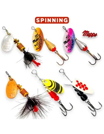 Комплект въртящи блесни за ултралайт спининг Zero UL, 6 бр.