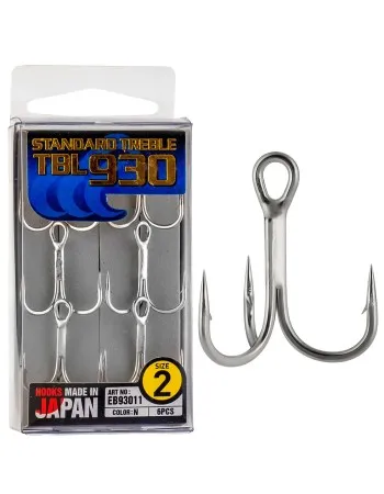 Тройни куки Hayabusa Premium Treble TBL 930, 6 бр., цвят Nickel