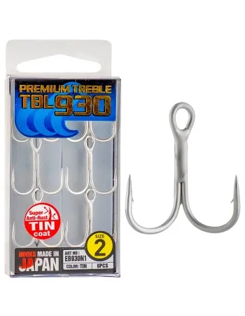 Тройни куки Hayabusa Premium Treble TBL 930, 6 бр., цвят TIN