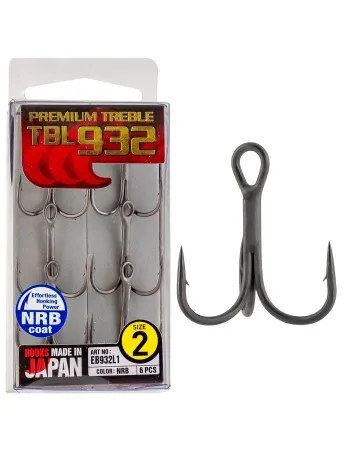 Тройни куки Hayabusa Premium Treble TBL 932, 6 бр., цвят NRB