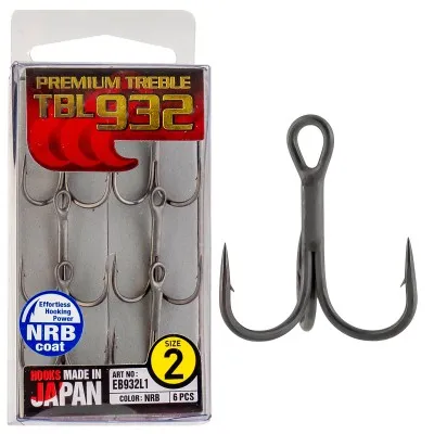 Тройни куки Hayabusa Premium Treble TBL 932, 6 бр., цвят NRB