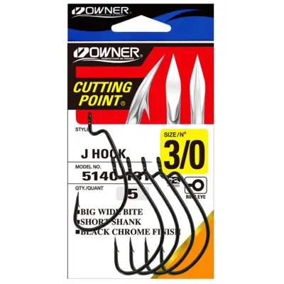 Офсетни куки Owner J-Hook, 5140, 6 бр.