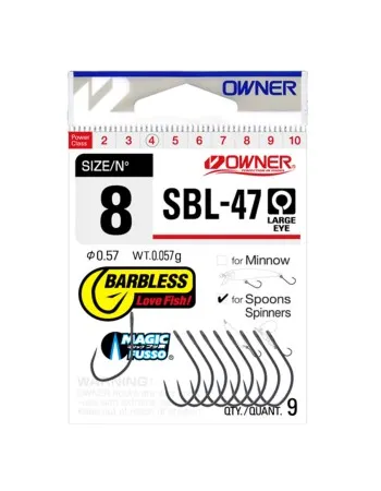 Куки за примамки Owner Single Hook Barbless, S-47BL