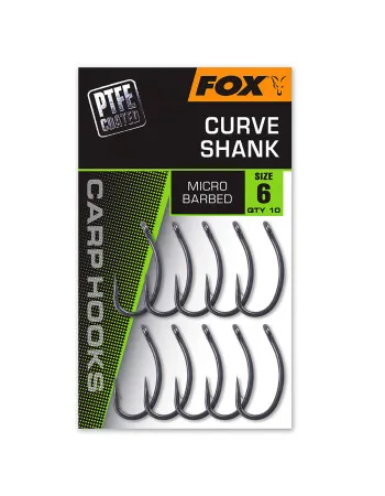 Куки за шаран Fox Carp Hooks - Curve Shank, PTFE, 10 бр.