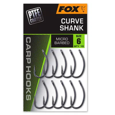 Куки за шаран Fox Carp Hooks - Curve Shank, PTFE, 10 бр.
