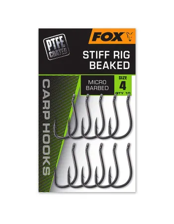 Куки за шаран Fox Carp Hooks - Stiff Rig Beaked, PTFE, 10 бр.