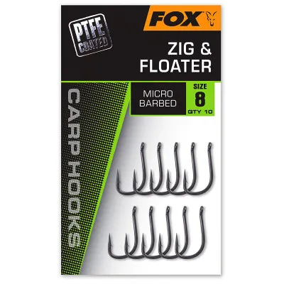 Куки за шаран Fox Carp Hooks - Zig & Floater, PTFE, 10 бр.