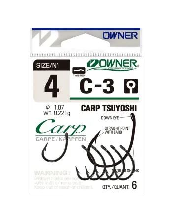 Куки Owner C-3 Carp Tsuyoshi