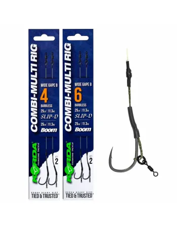 Монтажи за шаран Korda Combi Multi Rig Wide Gape X Micro Barbed, 25 lb, 2 бр.