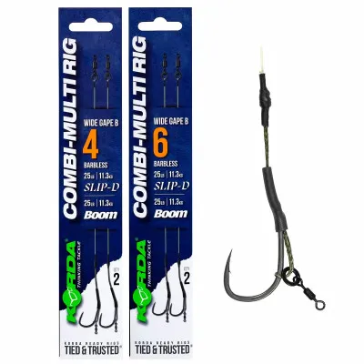 Монтажи за шаран Korda Combi Multi Rig Wide Gape X Micro Barbed, 25 lb, 2 бр.