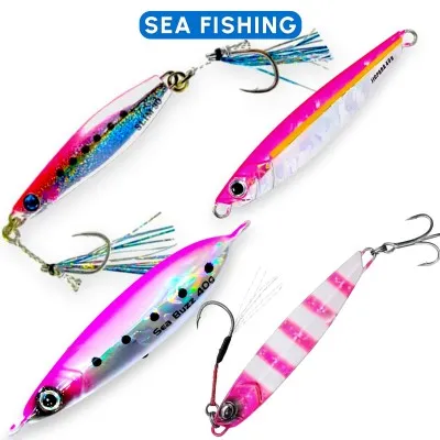 Комплект джиг-пилкери за морски риболов Pink, 4 бр.