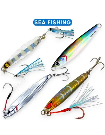 Комплект джиг-пилкери за морски риболов Silver, 4 бр.