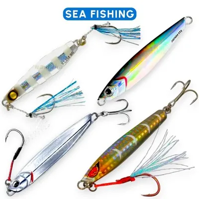 Комплект джиг-пилкери за морски риболов Silver, 4 бр.