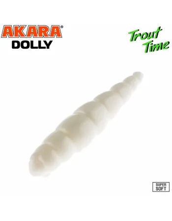 Силиконови примамки Akara Trout Time Dolly, 1.8", 45 мм, Cheese, цвят 02T, 10 бр.