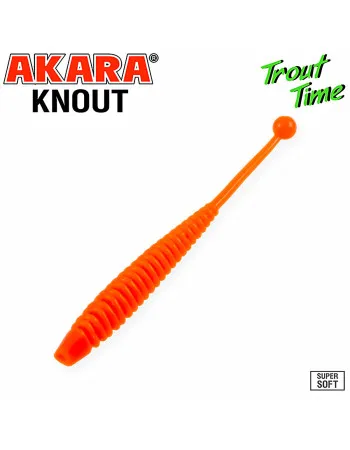 Силиконови примамки Akara Trout Time Knout, 2.5", 63 мм, Cheese, цвят 100, 10 бр.