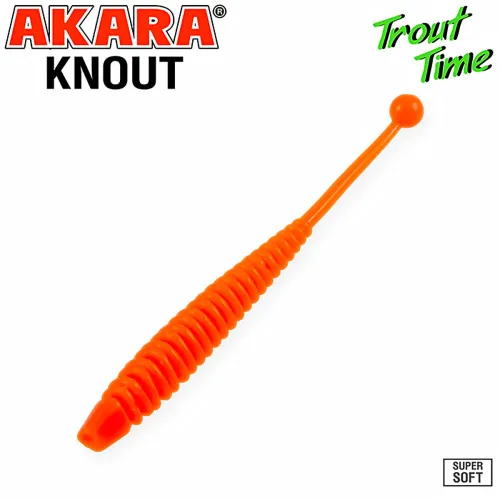 Силиконови примамки Akara Trout Time Knout, 2.5", 63 мм, Cheese, цвят 100, 10 бр.