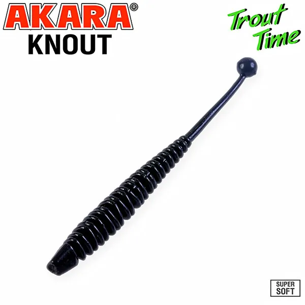 Силиконови примамки Akara Trout Time Knout, 2.5", 63 мм, Cheese, цвят 422, 10 бр. — снимка 1