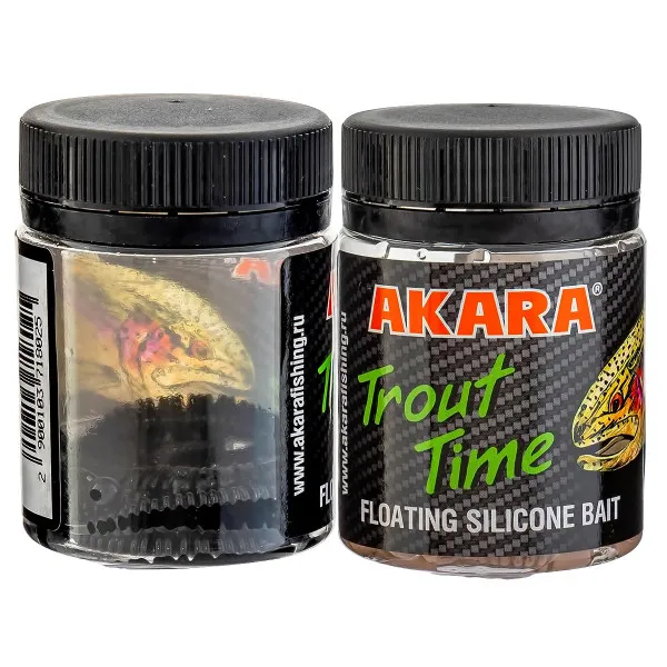 Силиконови примамки Akara Trout Time Knout, 2.5", 63 мм, Cheese, цвят 422, 10 бр. — снимка 2