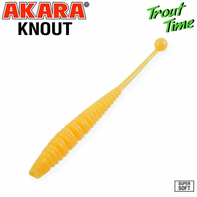 Силиконови примамки Akara Trout Time Knout, 2.5", 63 мм, Cheese, цвят 446, 10 бр.