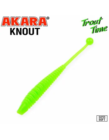 Силиконови примамки Akara Trout Time Knout, 2.5", 63 мм, Cheese, цвят 452, 10 бр.