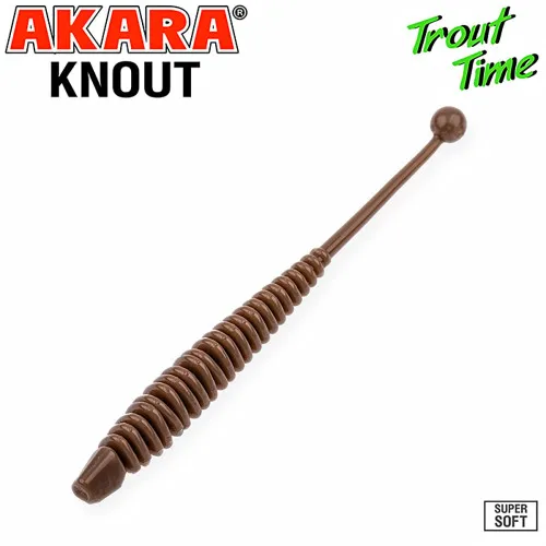 Силиконови примамки Akara Trout Time Knout, 2.5", 63 мм, Cheese, цвят 458, 10 бр.