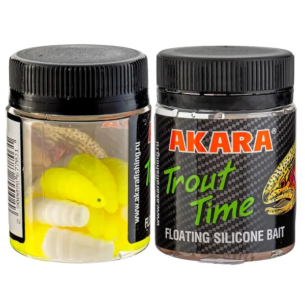 Силиконови примамки Akara Trout Time Maggot, 1.6", 40 мм, Cheese, цвят 16R, 10 бр. — снимка 2
