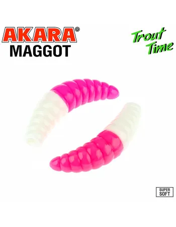 Силиконови примамки Akara Trout Time Maggot, 1.6", 40 мм, Cheese, цвят 457, 10 бр.