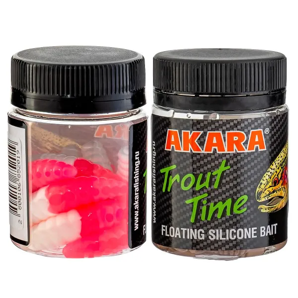 Силиконови примамки Akara Trout Time Maggot, 1.6", 40 мм, Cheese, цвят 457, 10 бр. — снимка 2