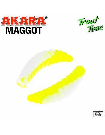 Силиконови примамки Akara Trout Time Maggot, 1.6", 40 мм, Cheese, цвят 460, 10 бр.