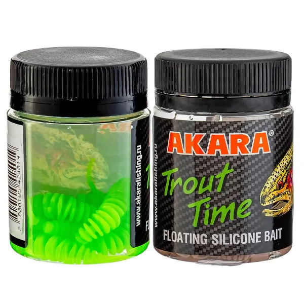 Силиконови примамки Akara Trout Time Rex, 2", 50 мм, Cheese, цвят 452, 10 бр. — снимка 2