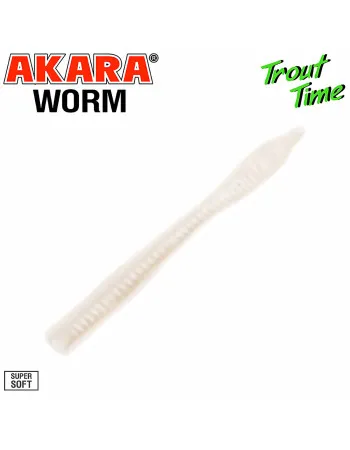 Силиконови примамки Akara Trout Time, Worm 3", 75 мм, Cheese, цвят 011C, 10 бр.