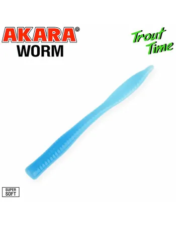 Силиконови примамки Akara Trout Time, Worm 3", 75 мм, Cheese, цвят 463, 10 бр.
