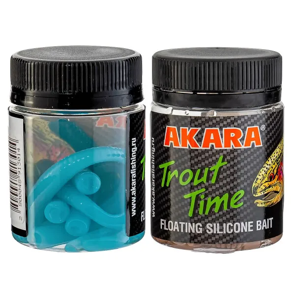 Силиконови примамки Akara Trout Time, Worm 3", 75 мм, Cheese, цвят 463, 10 бр. — снимка 2