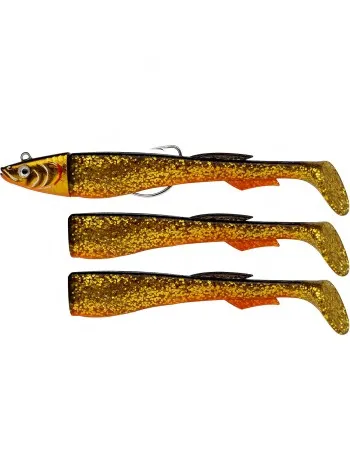 Сет от 3 бр. силиконови примамки и джиг глава Berkley Powerbait Power Sardine, 12 см, 20 г, Gold Motoroil