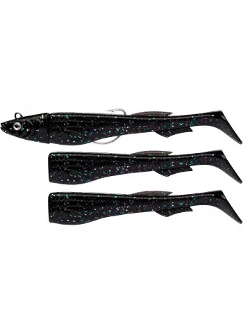 Сет от 3 бр. силиконови примамки и джиг глава Berkley Powerbait Power Sardine, 12 см, 20 г, Night Sky