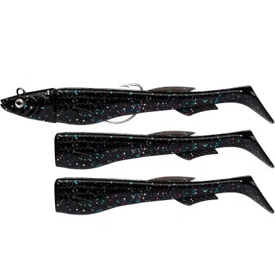 Сет от 3 бр. силиконови примамки и джиг глава Berkley Powerbait Power Sardine, 12 см, 20 г, Night Sky