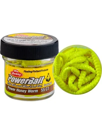 Силиконова плаваща камола Berkley Power Honey Worm, Garlic, Yellow