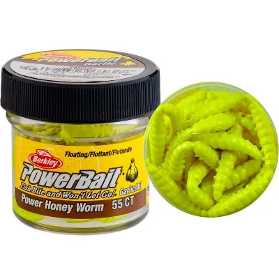Силиконова плаваща камола Berkley Power Honey Worm, Garlic, Yellow