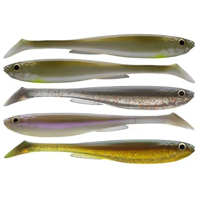 Сет силиконови примамки Daiwa Prorex Slim Shady Nature Set, 7.5 см, 5 бр.