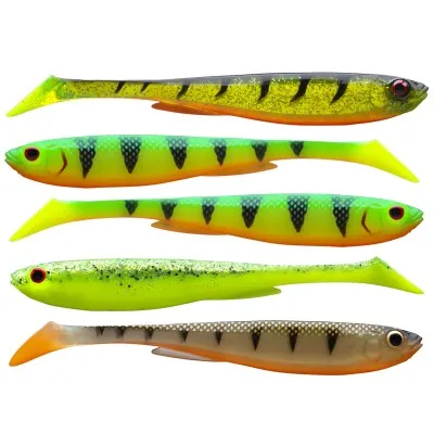 Сет силиконови примамки Daiwa Prorex Slim Shady UV Set, 7.5 см, 5 бр.