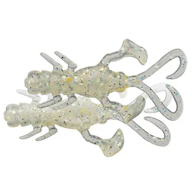 Силиконови примамки Jackall Baby Dragon 2", 50 мм, 6 бр. - Glow Crush Clear