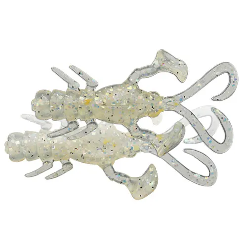 Силиконови примамки Jackall Baby Dragon 2", 50 мм, 6 бр. - Glow Crush Clear
