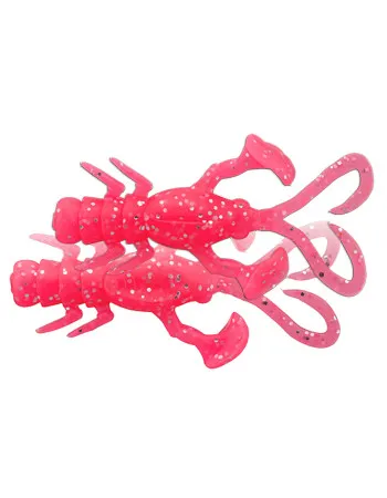 Силиконови примамки Jackall Baby Dragon 2", 50 мм, 6 бр. - Glow Pink Silver Flake