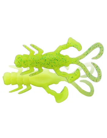 Силиконови примамки Jackall Baby Dragon 2", 50 мм, 6 бр. - Hot Lime Glow Chart