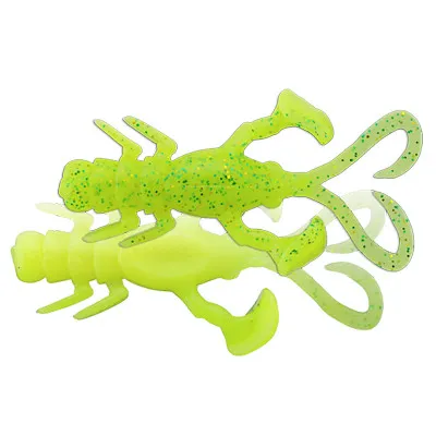 Силиконови примамки Jackall Baby Dragon 2", 50 мм, 6 бр. - Hot Lime Glow Chart