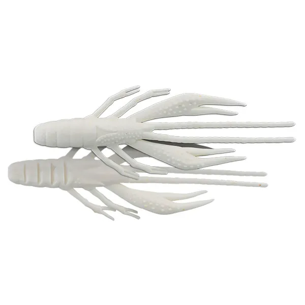 Силиконови примамки Jackall Waver Shrimp 2.8", 71 мм, 6 бр. - Glow In The Dark Eraser — снимка 1