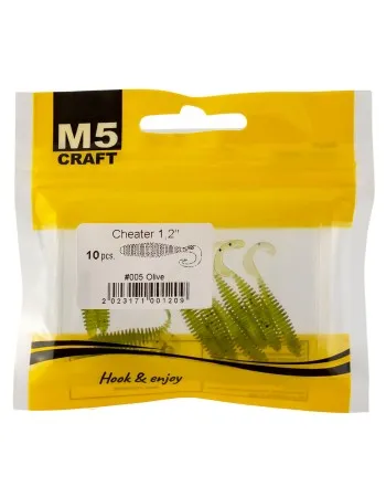 Силиконови примамки M5 Craft Cheater 1.2", 30 мм, 005 Olive, 10 бр.