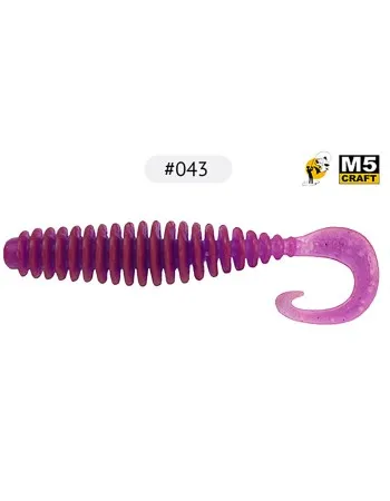 Силиконови примамки M5 Craft Cheater 1.5", 38 мм, 043 LOX Lilac, 10 бр.
