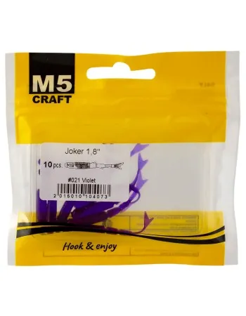 Силиконови примамки M5 Craft Joker 1.8", 46 мм, 021 Violet, 10 бр.